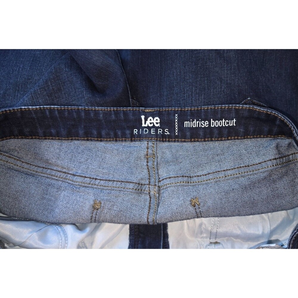 Lee Riders Midrise Bootcut Dadrk Wash Denim Jeans Size 20P 20 Petite - Picture 3 of 3
